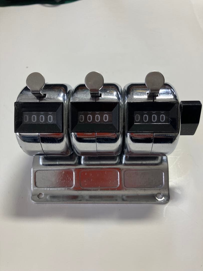 Row Counter 3-Row Counter Stainless Steel Platform 4-Digit Desktop Type Resettable